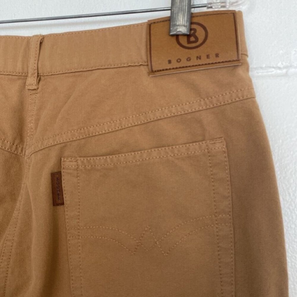 Bogner Womens WB Straight Leg Jeans Brown Stretch Medium Wash High Rise Denim 30 - Picture 2 of 6
